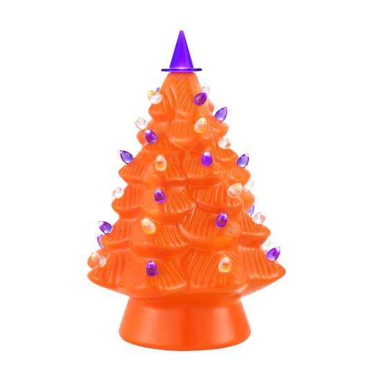 Mr. Halloween 12&#x22; Orange Ceramic Tree